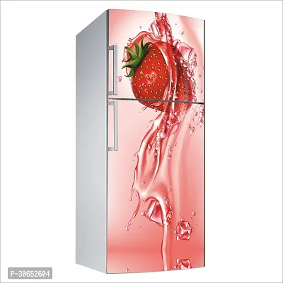 Decorative Single Door, Double Door Self-Adhesive, Waterproof Fridge Sticker/Wallpaper/Poster PVC Vinyl Print (Size 24x49.5 Inch)-thumb4