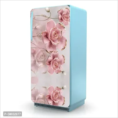 Decorative Single Door, Double Door Self-Adhesive, Waterproof Fridge Sticker/Wallpaper/Poster PVC Vinyl Print (Size 24x49.5 Inch)