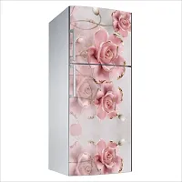 Decorative Single Door, Double Door Self-Adhesive, Waterproof Fridge Sticker/Wallpaper/Poster PVC Vinyl Print (Size 24x49.5 Inch)-thumb2