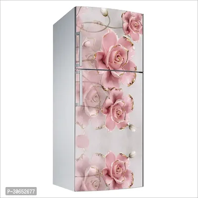 Decorative Single Door, Double Door Self-Adhesive, Waterproof Fridge Sticker/Wallpaper/Poster PVC Vinyl Print (Size 24x49.5 Inch)-thumb3