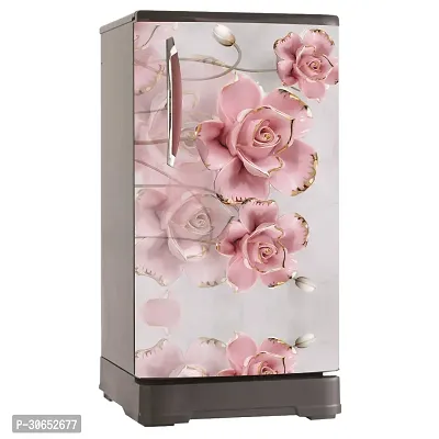 Decorative Single Door, Double Door Self-Adhesive, Waterproof Fridge Sticker/Wallpaper/Poster PVC Vinyl Print (Size 24x49.5 Inch)-thumb4