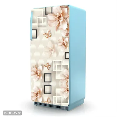 Decorative Single Door, Double Door Self-Adhesive, Waterproof Fridge Sticker/Wallpaper/Poster PVC Vinyl Print (Size 24x49.5 Inch)