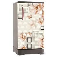 Decorative Single Door, Double Door Self-Adhesive, Waterproof Fridge Sticker/Wallpaper/Poster PVC Vinyl Print (Size 24x49.5 Inch)-thumb3