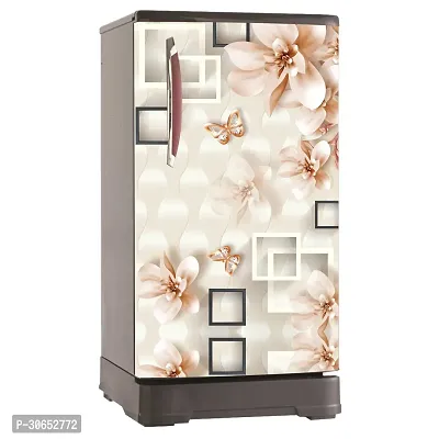 Decorative Single Door, Double Door Self-Adhesive, Waterproof Fridge Sticker/Wallpaper/Poster PVC Vinyl Print (Size 24x49.5 Inch)-thumb4