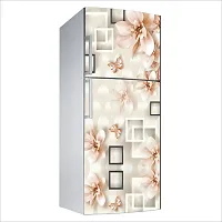 Decorative Single Door, Double Door Self-Adhesive, Waterproof Fridge Sticker/Wallpaper/Poster PVC Vinyl Print (Size 24x49.5 Inch)-thumb2