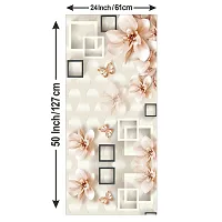 Decorative Single Door, Double Door Self-Adhesive, Waterproof Fridge Sticker/Wallpaper/Poster PVC Vinyl Print (Size 24x49.5 Inch)-thumb4