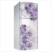 Decorative Single Door, Double Door Self-Adhesive, Waterproof Fridge Sticker/Wallpaper/Poster PVC Vinyl Print (Size 24x49.5 Inch)-thumb2