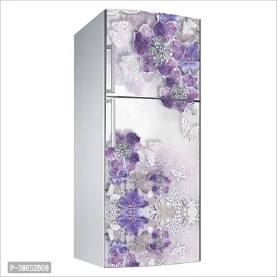 Decorative Single Door, Double Door Self-Adhesive, Waterproof Fridge Sticker/Wallpaper/Poster PVC Vinyl Print (Size 24x49.5 Inch)-thumb3