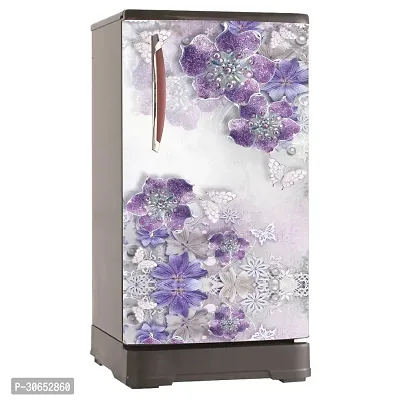 Decorative Single Door, Double Door Self-Adhesive, Waterproof Fridge Sticker/Wallpaper/Poster PVC Vinyl Print (Size 24x49.5 Inch)-thumb4