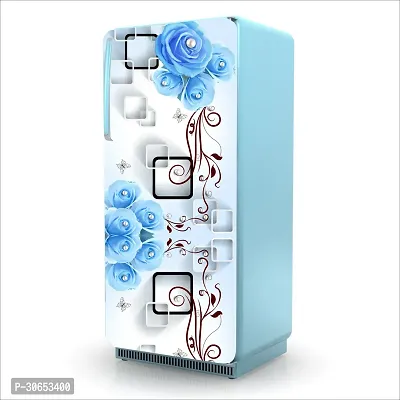 Decorative Single Door, Double Door Self-Adhesive, Waterproof Fridge Sticker/Wallpaper/Poster PVC Vinyl Print (Size 24x49.5 Inch)