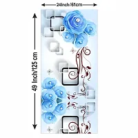 Decorative Single Door, Double Door Self-Adhesive, Waterproof Fridge Sticker/Wallpaper/Poster PVC Vinyl Print (Size 24x49.5 Inch)-thumb2