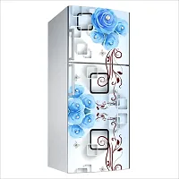 Decorative Single Door, Double Door Self-Adhesive, Waterproof Fridge Sticker/Wallpaper/Poster PVC Vinyl Print (Size 24x49.5 Inch)-thumb3