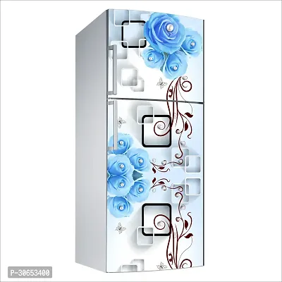 Decorative Single Door, Double Door Self-Adhesive, Waterproof Fridge Sticker/Wallpaper/Poster PVC Vinyl Print (Size 24x49.5 Inch)-thumb4