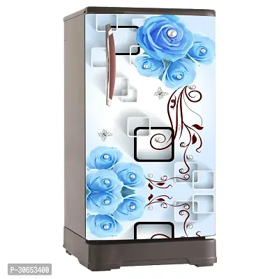 Decorative Single Door, Double Door Self-Adhesive, Waterproof Fridge Sticker/Wallpaper/Poster PVC Vinyl Print (Size 24x49.5 Inch)-thumb5