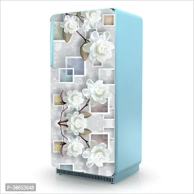 Decorative Single Door, Double Door Self-Adhesive, Waterproof Fridge Sticker/Wallpaper/Poster PVC Vinyl Print (Size 24x49.5 Inch)