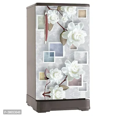 Decorative Single Door, Double Door Self-Adhesive, Waterproof Fridge Sticker/Wallpaper/Poster PVC Vinyl Print (Size 24x49.5 Inch)-thumb3