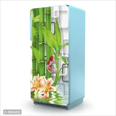 Decorative Single Door, Double Door Self-Adhesive, Waterproof Fridge Sticker/Wallpaper/Poster PVC Vinyl Print (Size 24x49.5 Inch)