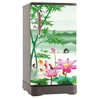 Decorative Single Door, Double Door Self-Adhesive, Waterproof Fridge Sticker/Wallpaper/Poster PVC Vinyl Print (Size 24x49.5 Inch)-thumb3