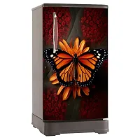 Decorative Single Door, Double Door Self-Adhesive, Waterproof Fridge Sticker/Wallpaper/Poster PVC Vinyl Print (Size 24x49.5 Inch)-thumb2