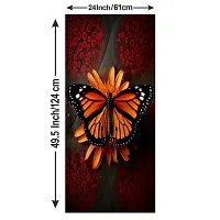 Decorative Single Door, Double Door Self-Adhesive, Waterproof Fridge Sticker/Wallpaper/Poster PVC Vinyl Print (Size 24x49.5 Inch)-thumb3