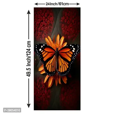 Decorative Single Door, Double Door Self-Adhesive, Waterproof Fridge Sticker/Wallpaper/Poster PVC Vinyl Print (Size 24x49.5 Inch)-thumb4