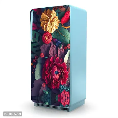 Decorative Single Door, Double Door Self-Adhesive, Waterproof Fridge Sticker/Wallpaper/Poster PVC Vinyl Print (Size 24x49.5 Inch)