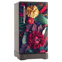 Decorative Single Door, Double Door Self-Adhesive, Waterproof Fridge Sticker/Wallpaper/Poster PVC Vinyl Print (Size 24x49.5 Inch)-thumb2