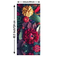 Decorative Single Door, Double Door Self-Adhesive, Waterproof Fridge Sticker/Wallpaper/Poster PVC Vinyl Print (Size 24x49.5 Inch)-thumb3