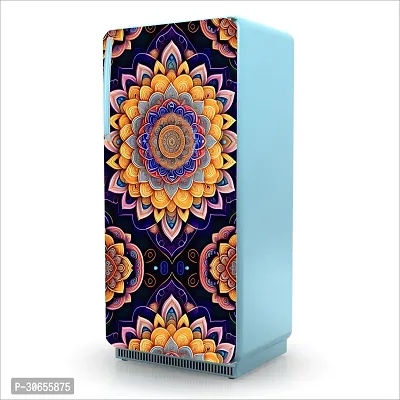 Decorative Single Door, Double Door Self-Adhesive, Waterproof Fridge Sticker/Wallpaper/Poster PVC Vinyl Print (Size 24x49.5 Inch)