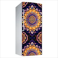 Decorative Single Door, Double Door Self-Adhesive, Waterproof Fridge Sticker/Wallpaper/Poster PVC Vinyl Print (Size 24x49.5 Inch)-thumb2