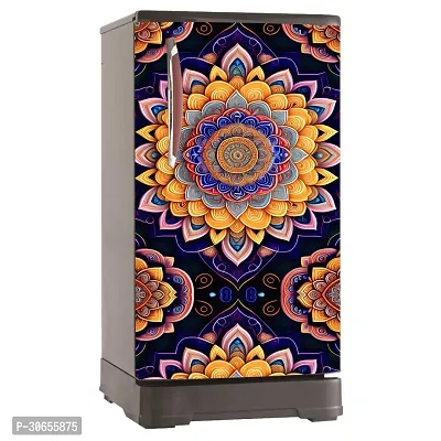 Decorative Single Door, Double Door Self-Adhesive, Waterproof Fridge Sticker/Wallpaper/Poster PVC Vinyl Print (Size 24x49.5 Inch)-thumb5