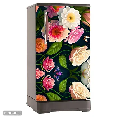 Decorative Single Door, Double Door Self-Adhesive, Waterproof Fridge Sticker/Wallpaper/Poster PVC Vinyl Print (Size 24x49.5 Inch)-thumb4