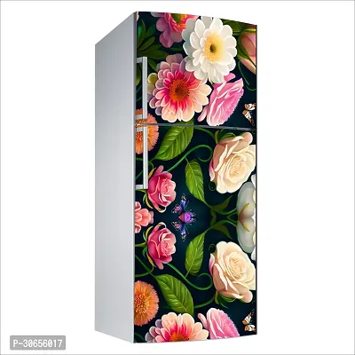 Decorative Single Door, Double Door Self-Adhesive, Waterproof Fridge Sticker/Wallpaper/Poster PVC Vinyl Print (Size 24x49.5 Inch)-thumb5