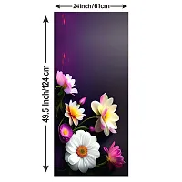 Decorative Single Door, Double Door Self-Adhesive, Waterproof Fridge Sticker/Wallpaper/Poster PVC Vinyl Print (Size 24x49.5 Inch)-thumb1