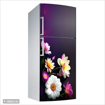 Decorative Single Door, Double Door Self-Adhesive, Waterproof Fridge Sticker/Wallpaper/Poster PVC Vinyl Print (Size 24x49.5 Inch)-thumb4