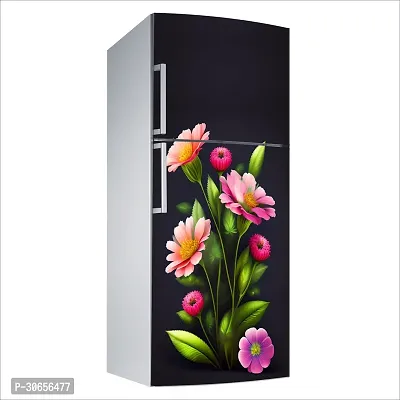 Decorative Single Door, Double Door Self-Adhesive, Waterproof Fridge Sticker/Wallpaper/Poster PVC Vinyl Print (Size 24x49.5 Inch)-thumb3