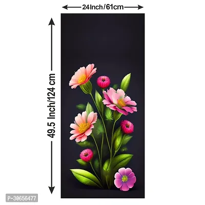 Decorative Single Door, Double Door Self-Adhesive, Waterproof Fridge Sticker/Wallpaper/Poster PVC Vinyl Print (Size 24x49.5 Inch)-thumb4