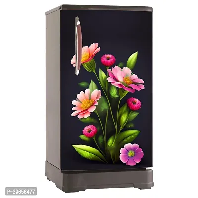 Decorative Single Door, Double Door Self-Adhesive, Waterproof Fridge Sticker/Wallpaper/Poster PVC Vinyl Print (Size 24x49.5 Inch)-thumb5