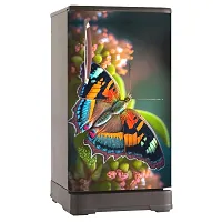 Decorative Single Door, Double Door Self-Adhesive, Waterproof Fridge Sticker/Wallpaper/Poster PVC Vinyl Print (Size 24x49.5 Inch)-thumb3