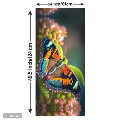 Decorative Single Door, Double Door Self-Adhesive, Waterproof Fridge Sticker/Wallpaper/Poster PVC Vinyl Print (Size 24x49.5 Inch)-thumb5