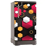 Decorative Single Door, Double Door Self-Adhesive, Waterproof Fridge Sticker/Wallpaper/Poster PVC Vinyl Print (Size 24x49.5 Inch)-thumb3