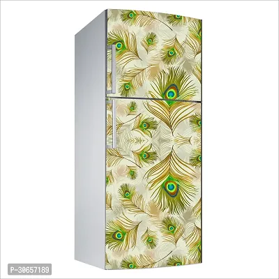 Decorative Single Door, Double Door Self-Adhesive, Waterproof Fridge Sticker/Wallpaper/Poster PVC Vinyl Print (Size 24x49.5 Inch)-thumb2