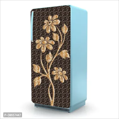 Decorative Single Door, Double Door Self-Adhesive, Waterproof Fridge Sticker/Wallpaper/Poster PVC Vinyl Print (Size 24x49.5 Inch)