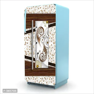 Decorative Single Door, Double Door Self-Adhesive, Waterproof Fridge Sticker/Wallpaper/Poster PVC Vinyl Print (Size 24x49.5 Inch)