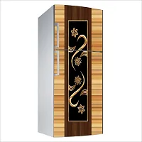 Decorative Single Door, Double Door Self-Adhesive, Waterproof Fridge Sticker/Wallpaper/Poster PVC Vinyl Print (Size 24x49.5 Inch)-thumb2