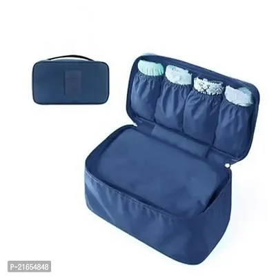 KingPig Bra Underwear Storage Bag Travel Bag Trip Handbag Luggage Traveling Bag Pouch Case Suitcase Space Saver Container Bags (navy)