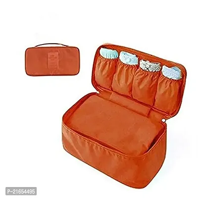 KingPig Bra Underwear Storage Bag Travel Bag Trip Handbag Luggage Traveling Bag Pouch Case Suitcase Space Saver Container Bags (orange)