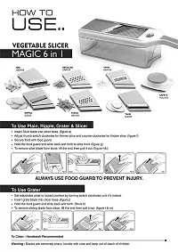 GIRNES Stainless Still 4 in 1 Multi Functional Vegetable and Fruit Grater  Slicer Chopper with 4 Blades, Multicolor-thumb2