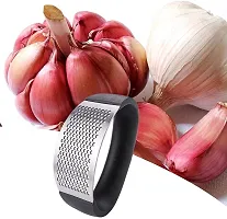 XIPRA Stainless Steel Garlic Presser |Garlic Press Crusher for Kitchen |Garlic Peeler |Garlic Crusher for Kitchen |Ginger Presser for Kitchen (Garlic Press)-thumb3