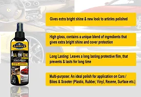 Amwax All In One Multipurpose Liquid Polish/Car Polish/Dashboard Polish/Body Polish/Bike Polish/Interior Polish/High Gloss/Long Lasting/Spray Polish (100+100=200 ml Combo Pack)-thumb1